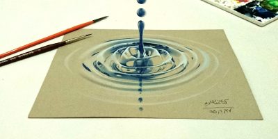 نقاشی سه بعدی آب