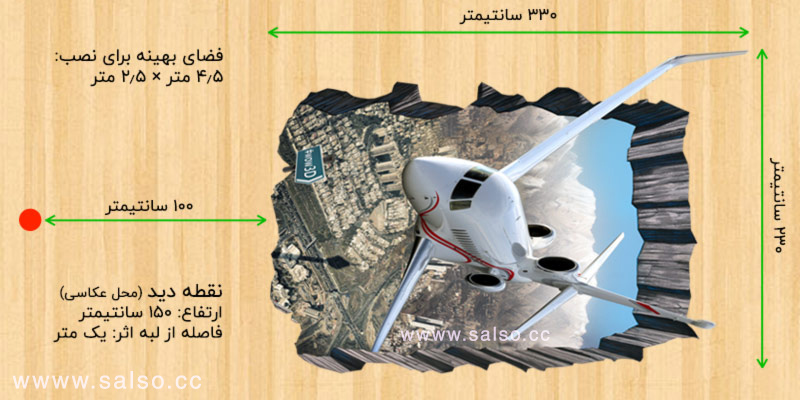 طرح هواپیما نقاشی سه بعدی دیجیتال