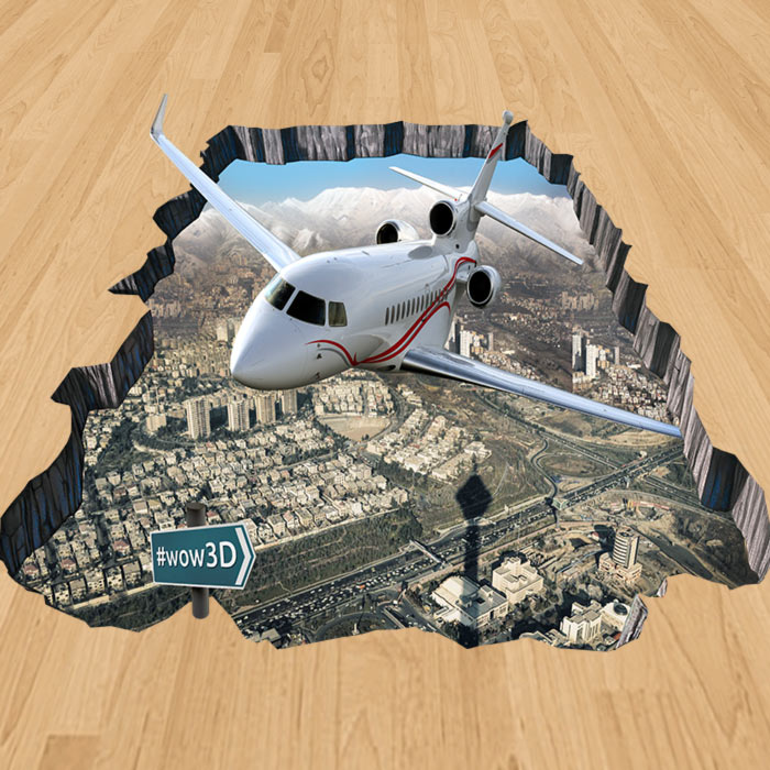 Read more about the article هواپیما در تهران – نقاشی سه بعدی زمینی (۶ مترمربع)
