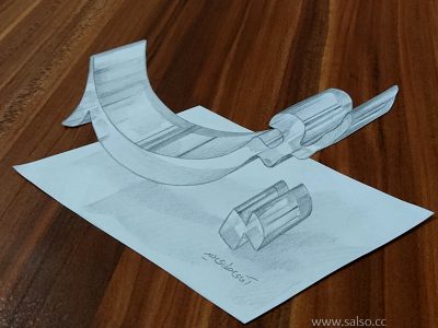 نقاشی اسم سه بعدی سعید