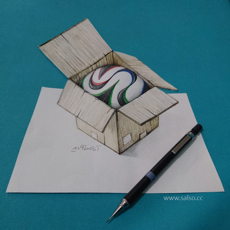 You are currently viewing نقاشی سه بعدی جعبه