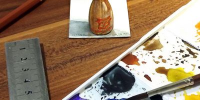 نقاشی سه بعدی شیر کاکائو خیلی کوچک