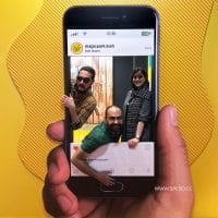 استیکر سه بعدی سلفی موبایل